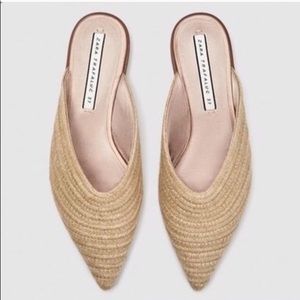 Zara Trafuluc Raffia Shoes Size 36